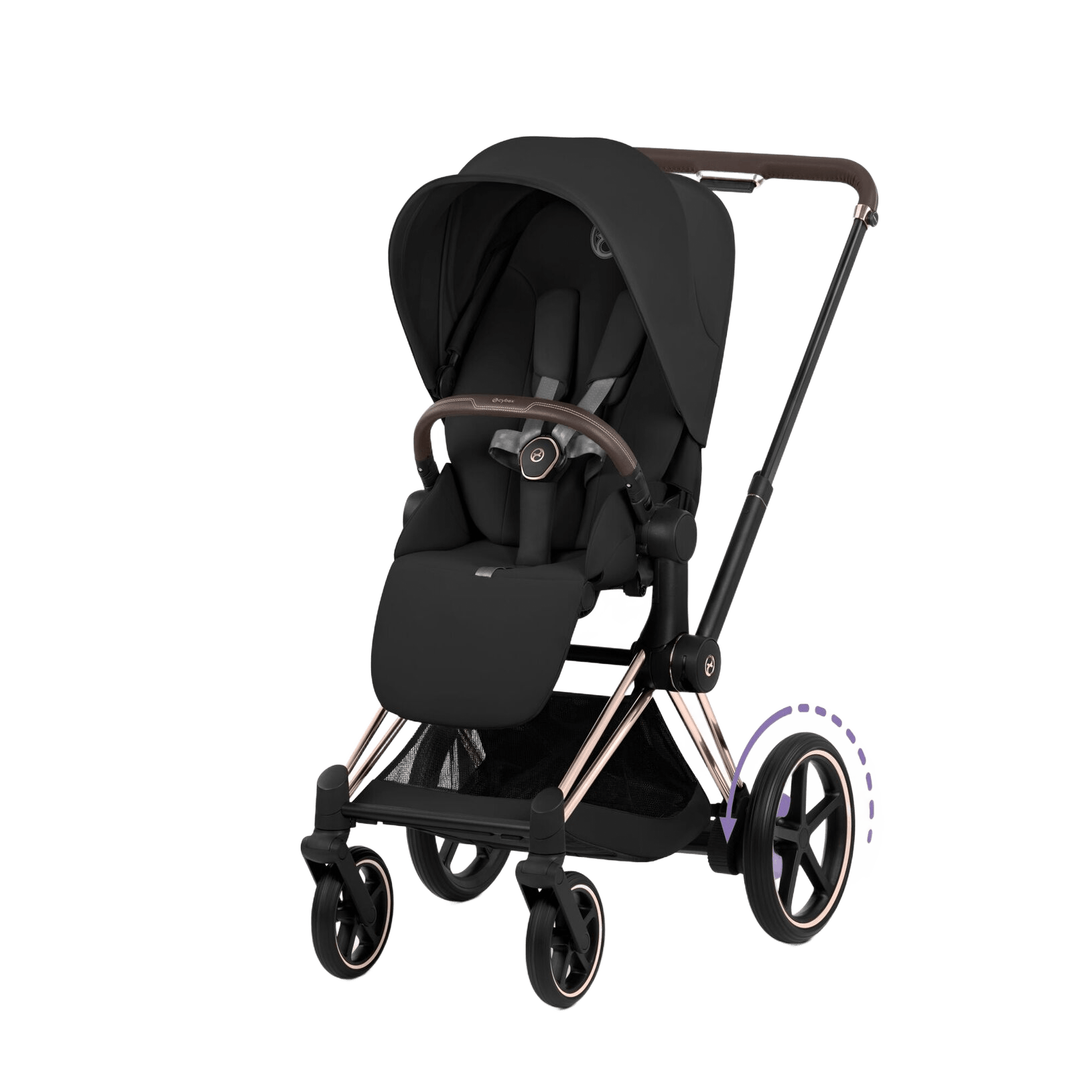 ePriam Comfort Rosegold + Alcofa Fold - Sepia Black miniatura 4