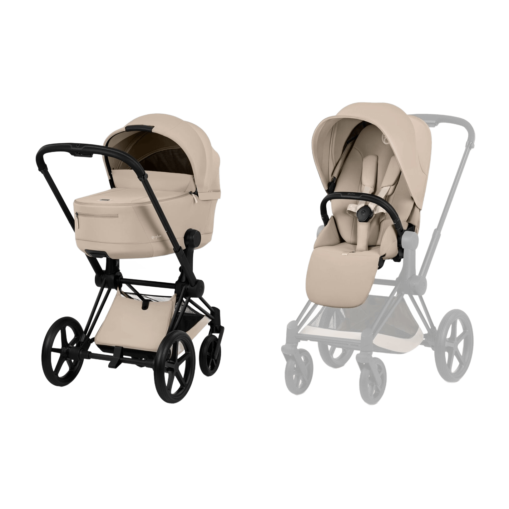 Priam Comfort Matt Black + Alcofa Fold - Cozy Beige miniatura 1