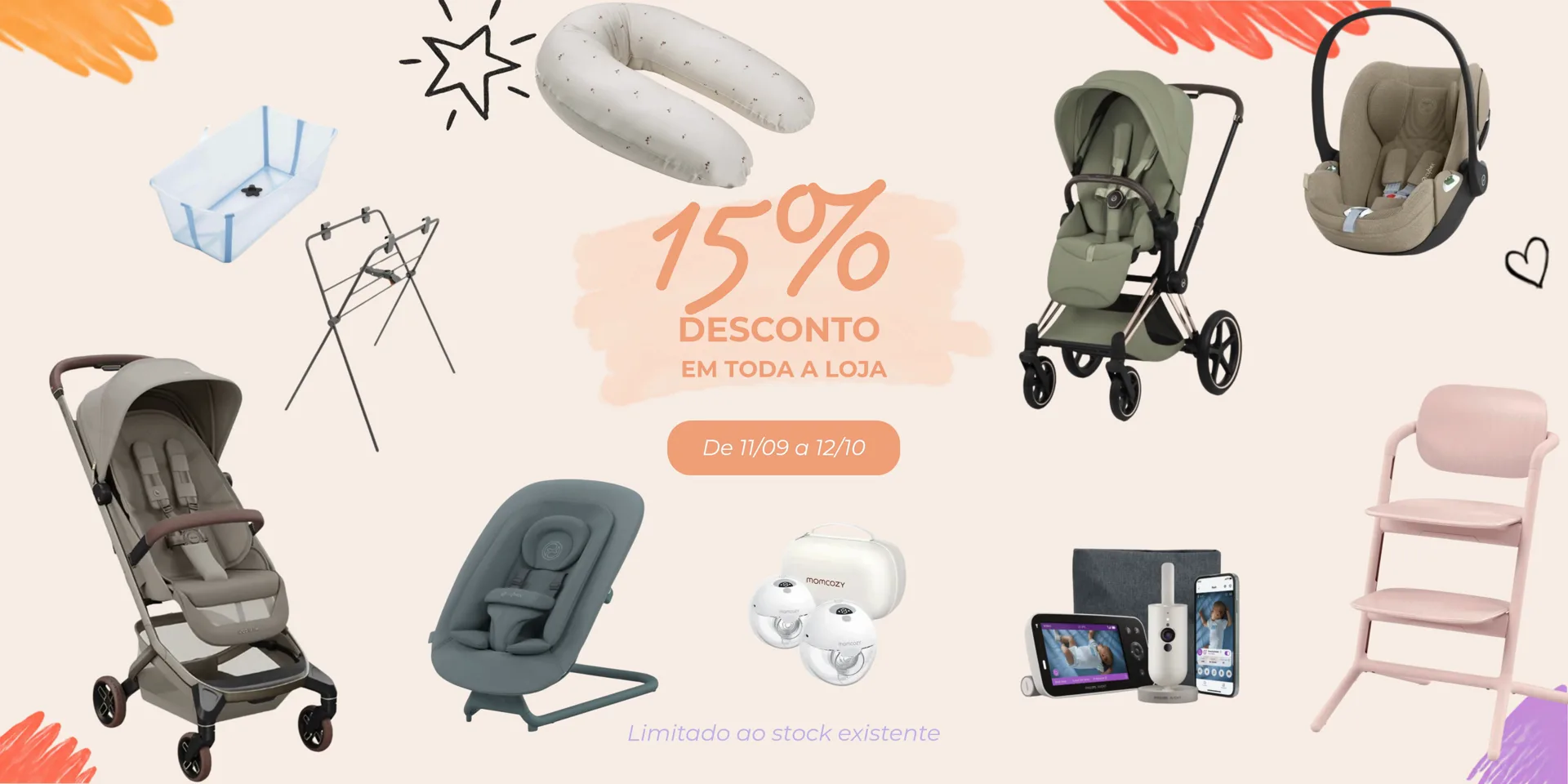 15% de descuento en toda la tienda